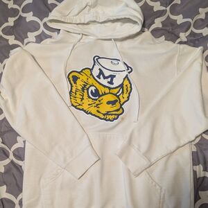 White Hoodie with Bear Logo